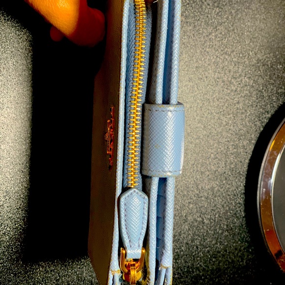 Authentic Light Blue Prada Wallet - Picture 9 of 14